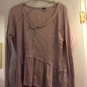 pink buttoned flair shirt in perfect condition